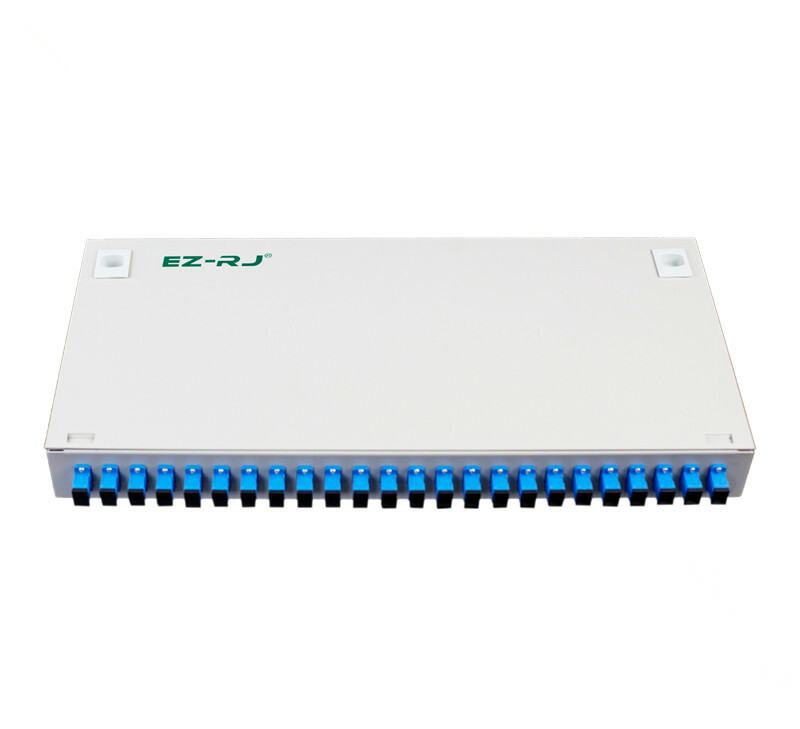 24-port SC rack-mounted fiber optic terminal box flange+pigtail Thicken 1.0MM