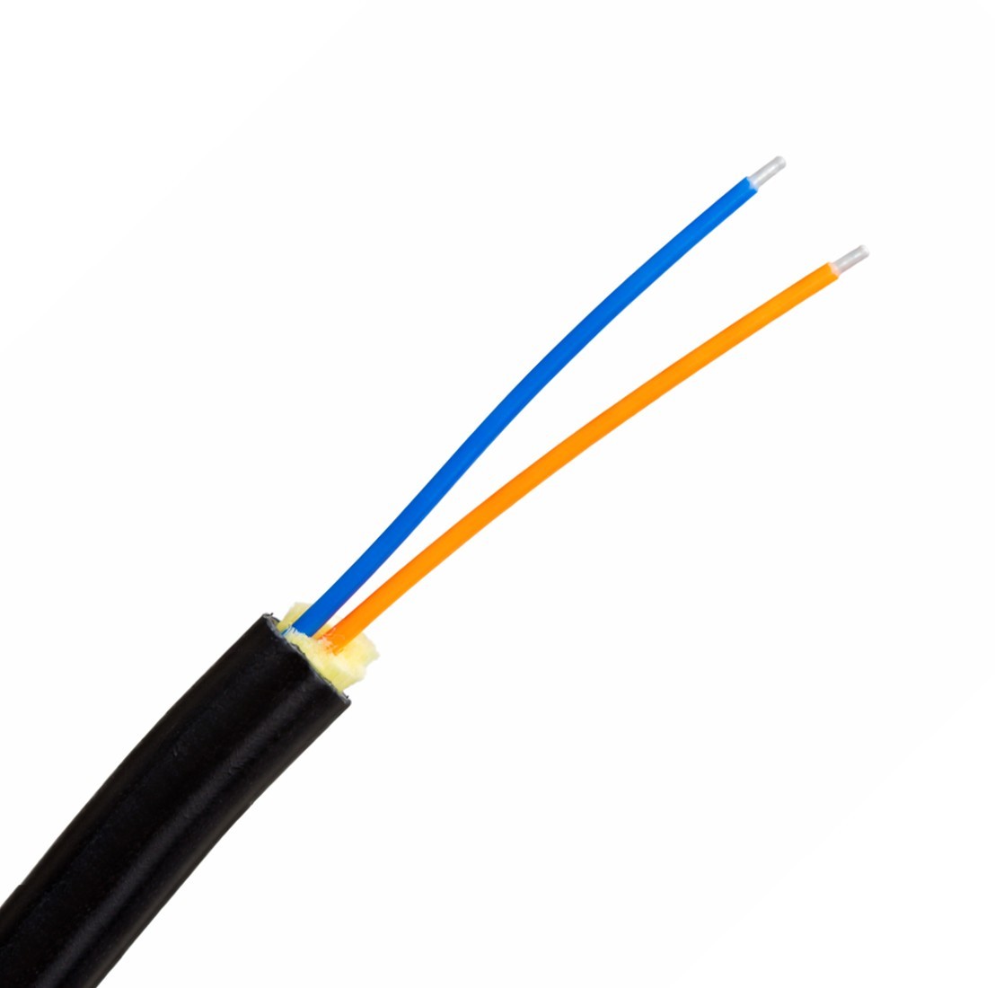 Indoor/Outdoor 2-Strand Multimode OM3 Fiber Optic Plenum Cable – 1000ft