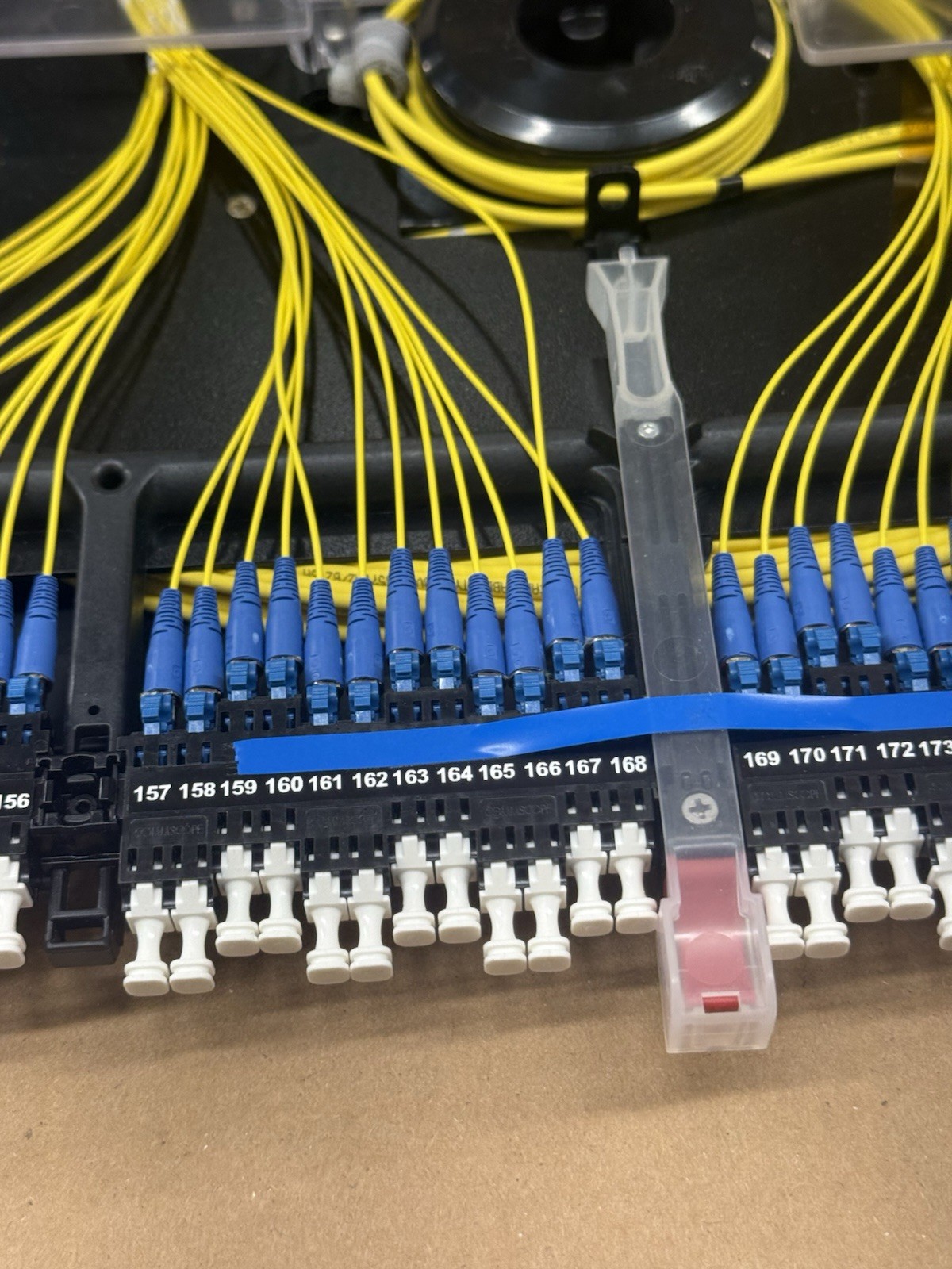 CommScope Loaded Fiber Optic Cable Shelf Patch Panel 150 Ft Stored 46 Mts Stored