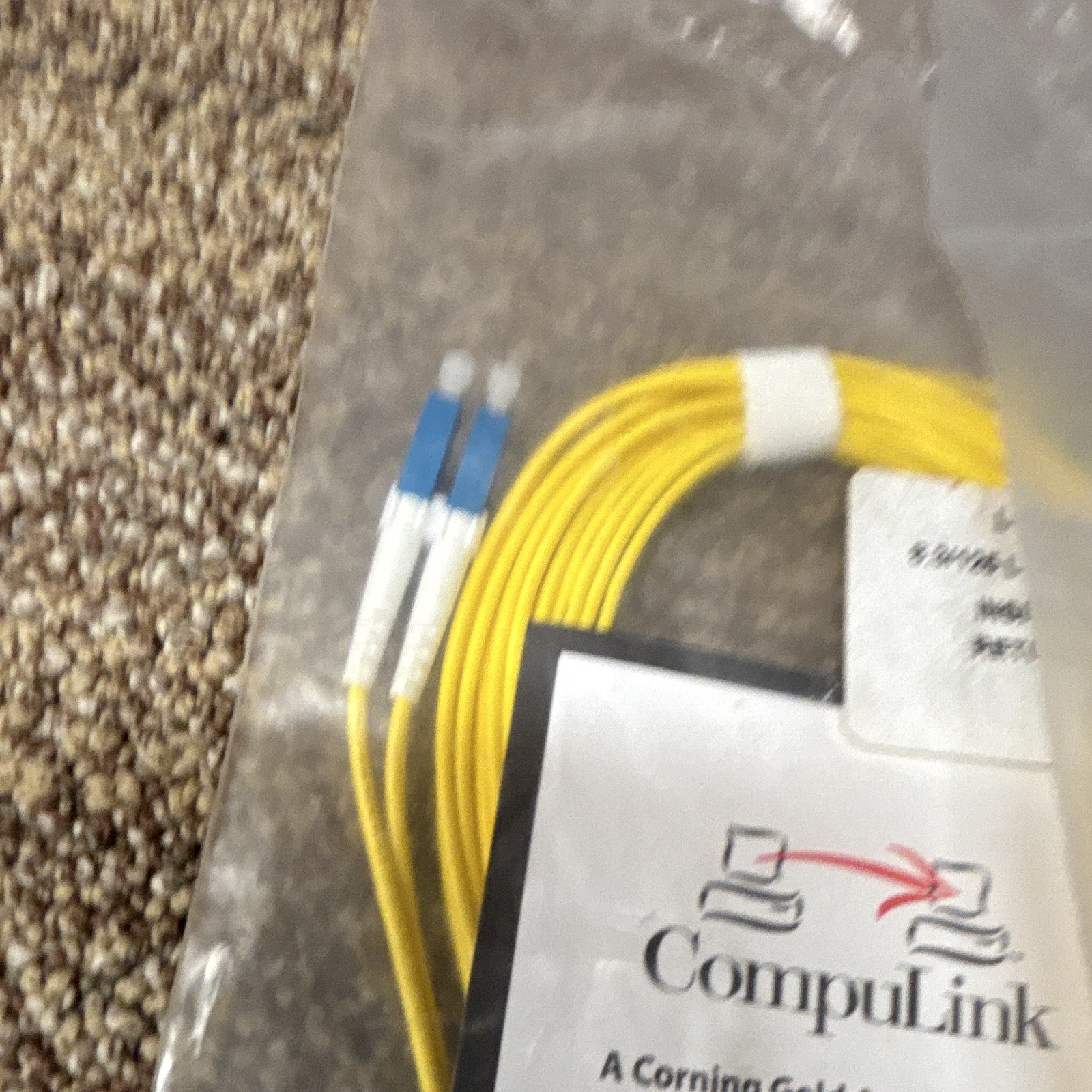 Corning CompuLink LC-LC Duplex Fiber Patch Cable 5m Yellow LCCLCDS-UPSM