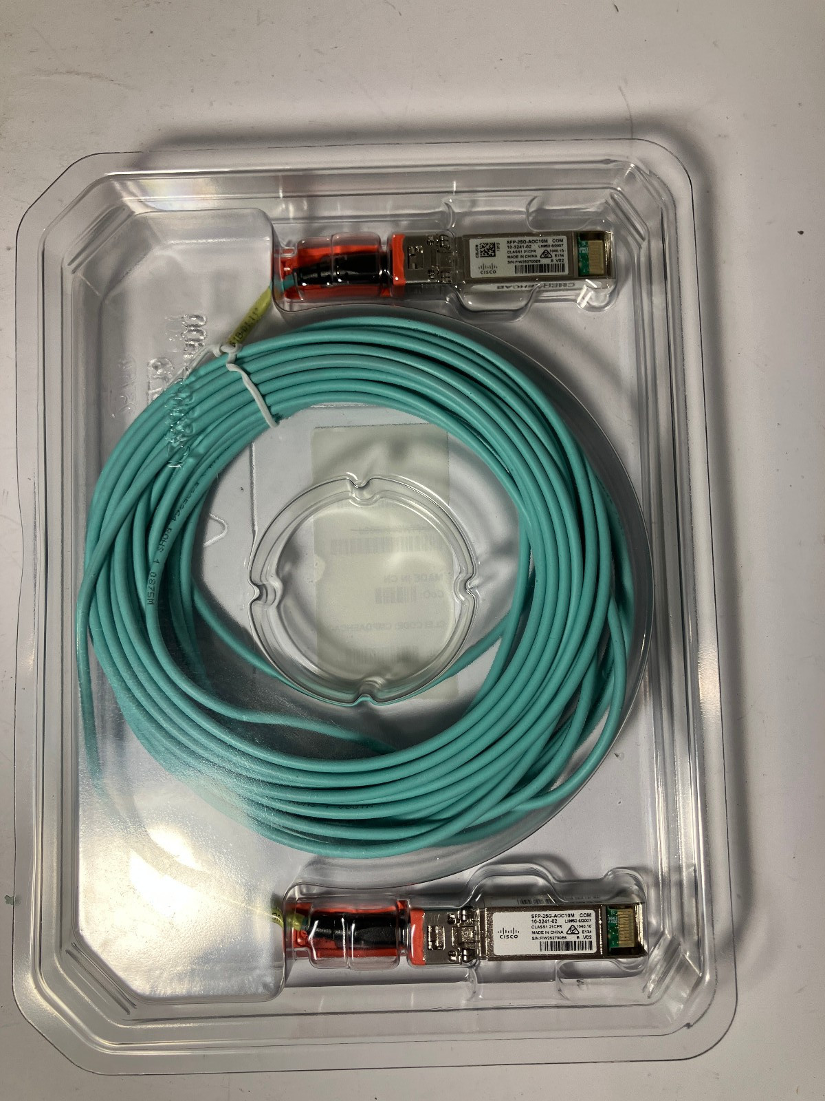 Cisco SFP-25G-AOC10M 10-3241-02 25G Base Active Optical Cable Genuine Hologram