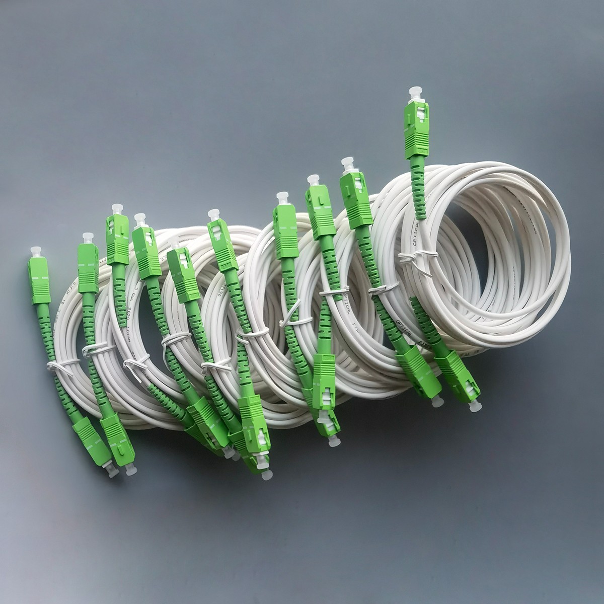 10/PCS Optical Fiber Patch Cord SC/APC-SC/APC Simplex Mode FTTH 1.5M/2M/3M