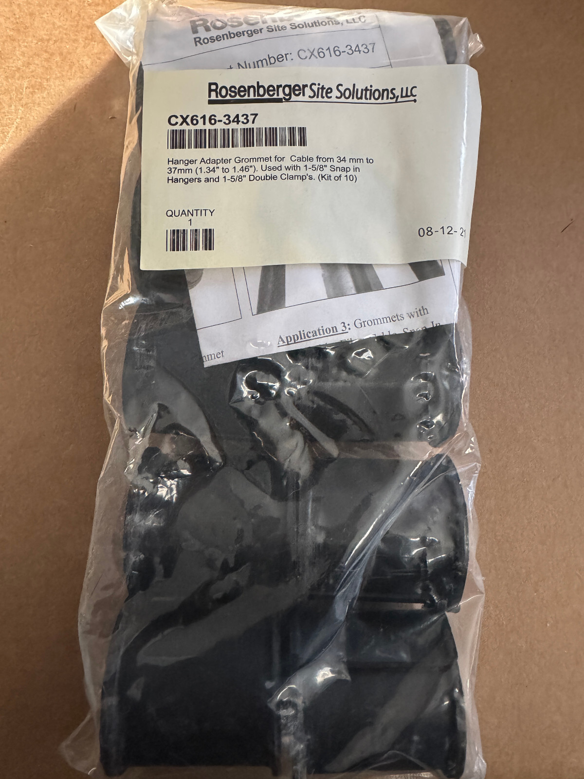(10) Rosenberger CX616-3437 Hanger Adapter Grommets for 34MM to 37MM New