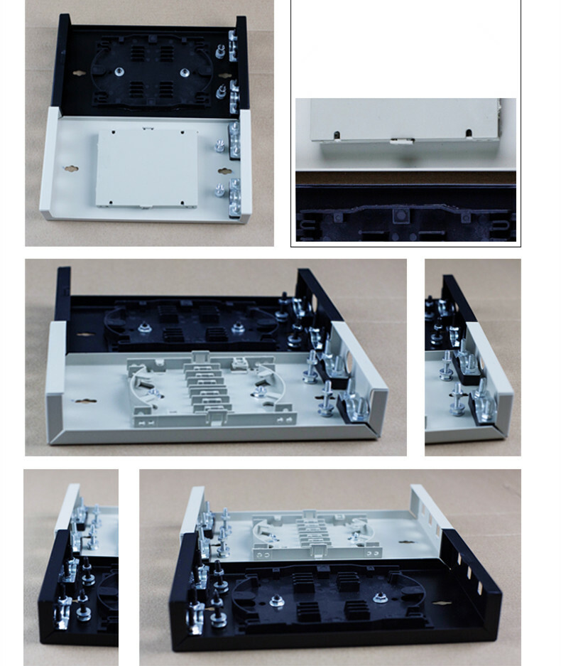4-port ST fiber optic terminal box thickened 1.0MM full flange + pigtail