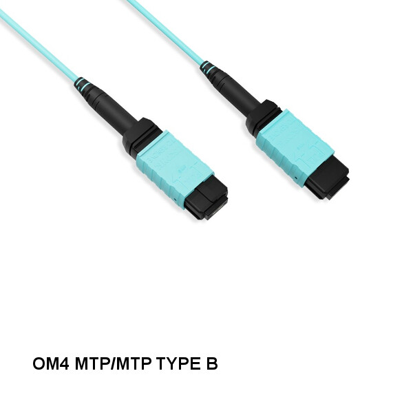 Kentek 6Ft MTP Type B OM4 50/125 Multi-Mode 12 Fibers Trunk Cable OFNP MPO