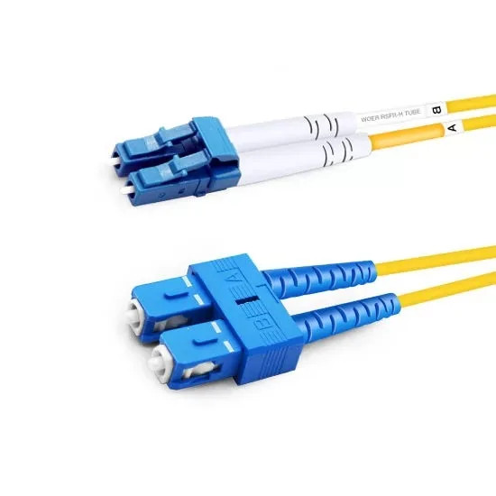 [2pcs] Duplex OS2 Single Mode LC UPC to SC UPC LSZH 2.0mm Fiber Optic Cable