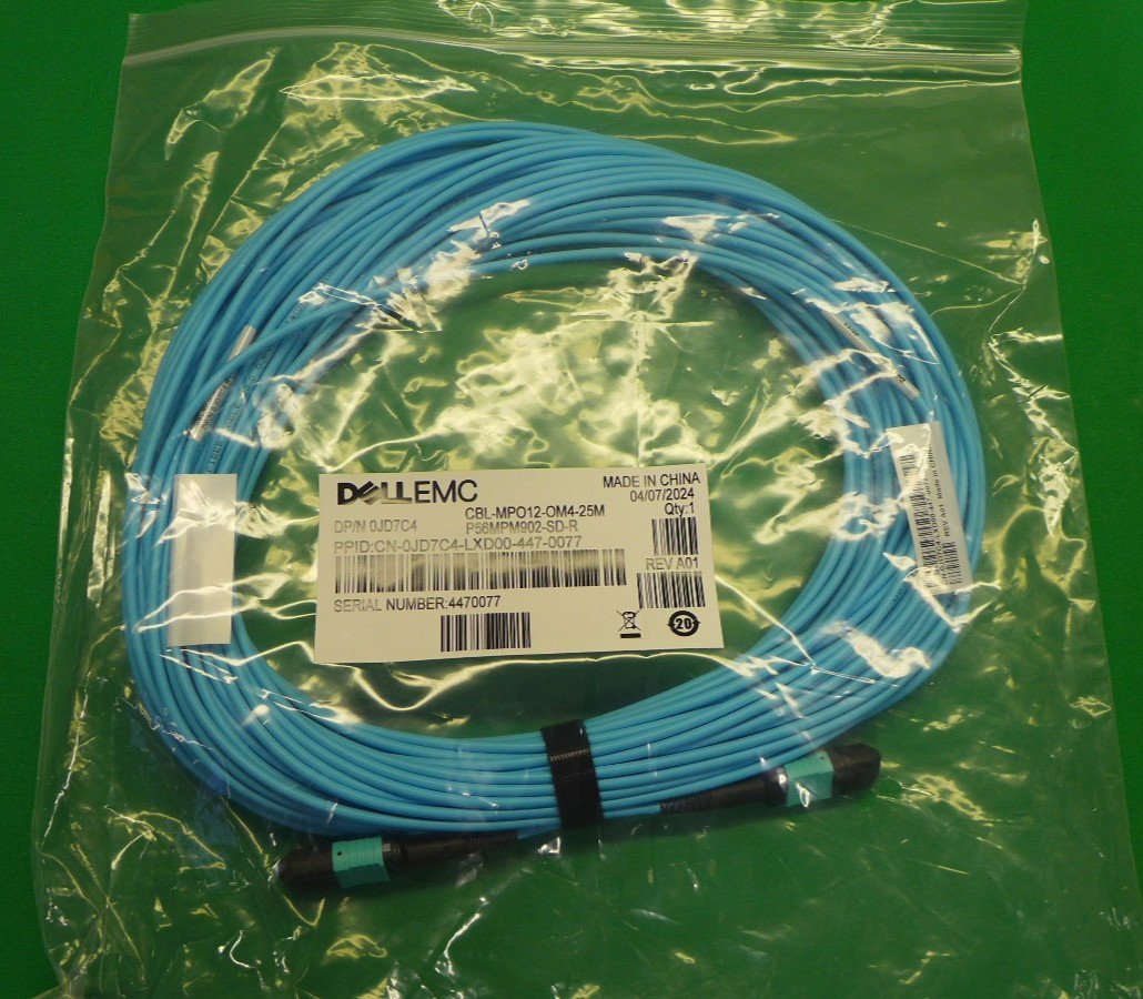 NEW Dell MPO12 OM4 25M Fiber Optic Cable JD7C4
