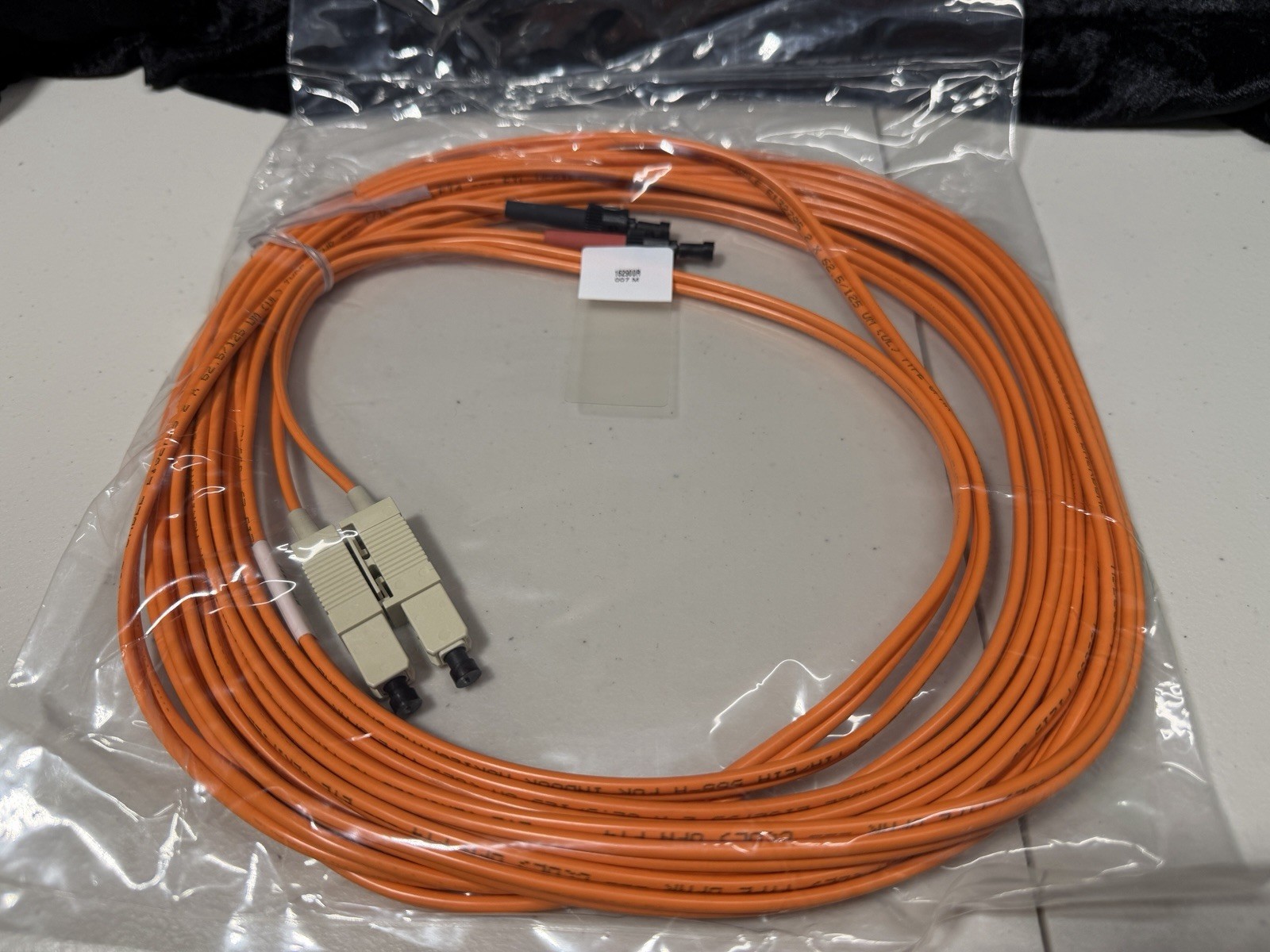 Americable Fiber Optic Cable ST/SC 7M Orange, OM1, 62.5/125 Type, Duplex New!