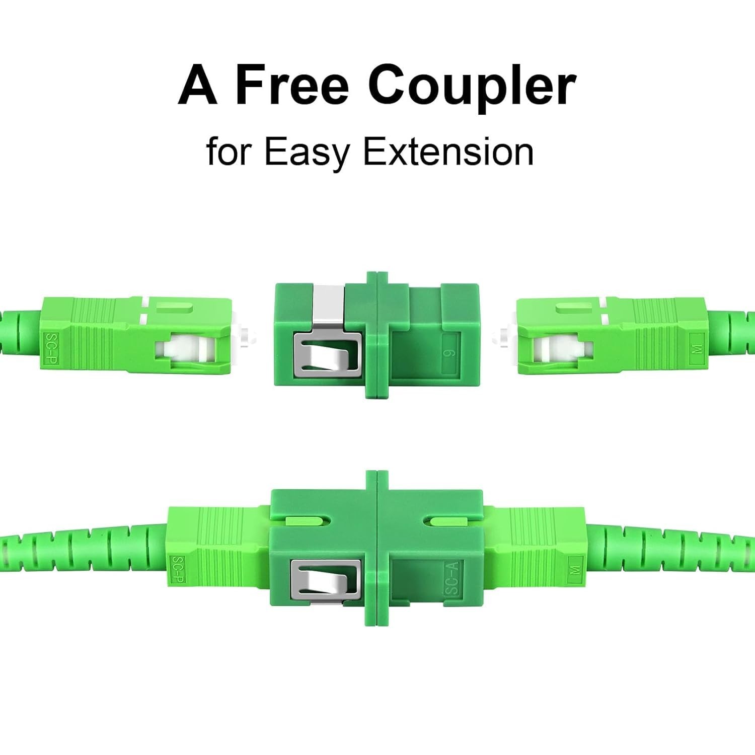 LUWWZLX 15M(49ft) Armored Fiber Optic Internet Cable SC/APC SC/APC Single-Mode