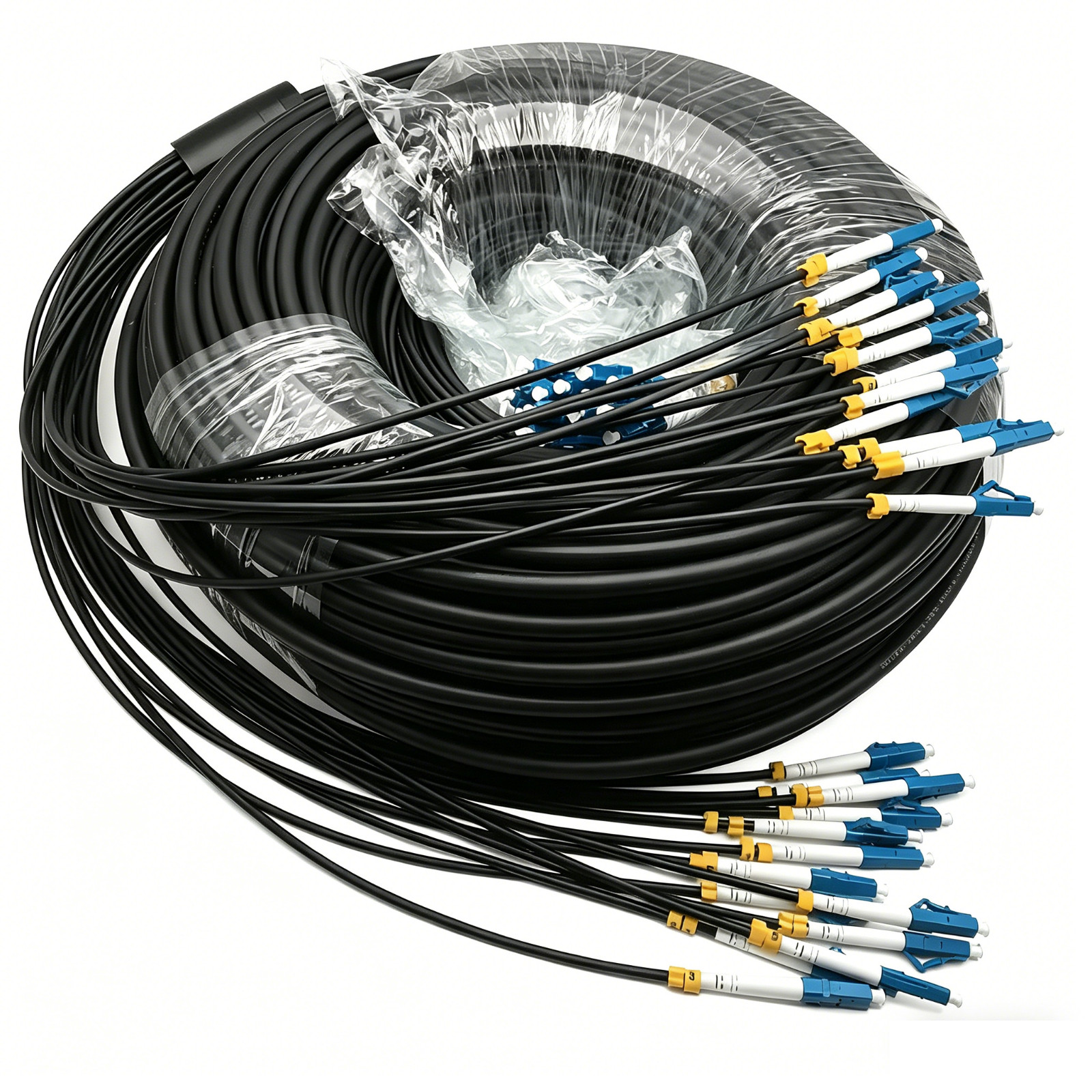 3~50M 24 Fibers Outdoor Cable LC/FC/SC/ST UPC TPU Armored Fiber Optic Patch Cord