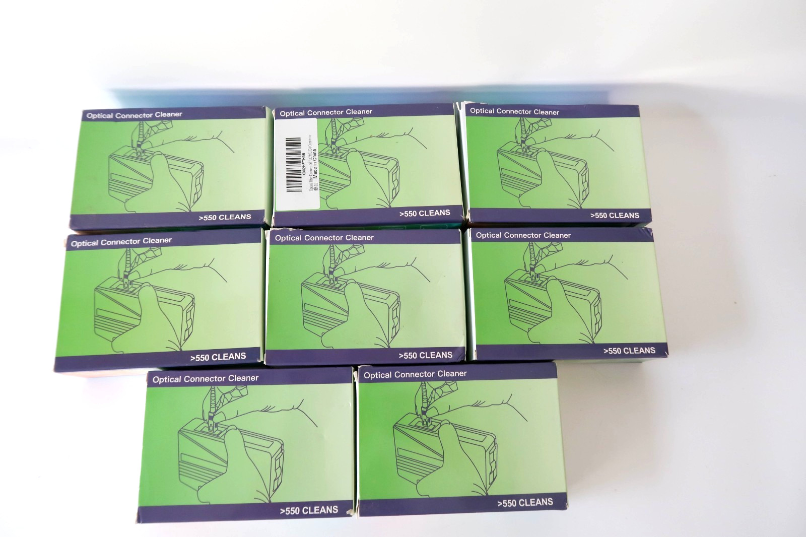 Lot of 8 Optical Fiber Connector Cleaner X002HFTH5B 550 Cleans SC FC ST LC MU