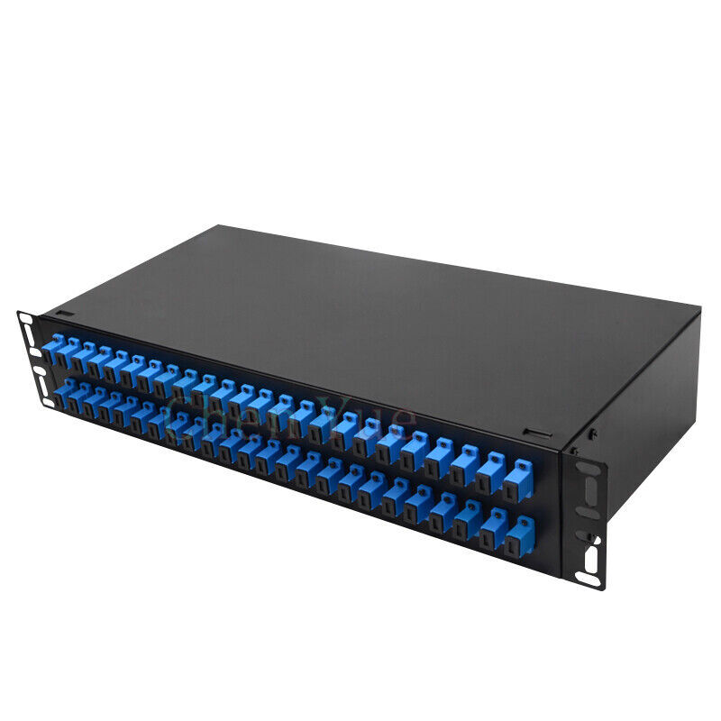 48 core Rack Mount Fiber Termination Box Patch Panel ODF SC UPC Pigtail Adapter