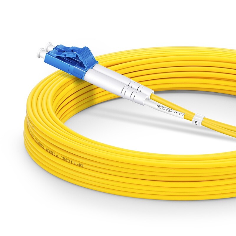 LC UPC to LC UPC Duplex S2 Single Mode PVC (OFNR) Fiber Optic Patch Cable 2mm