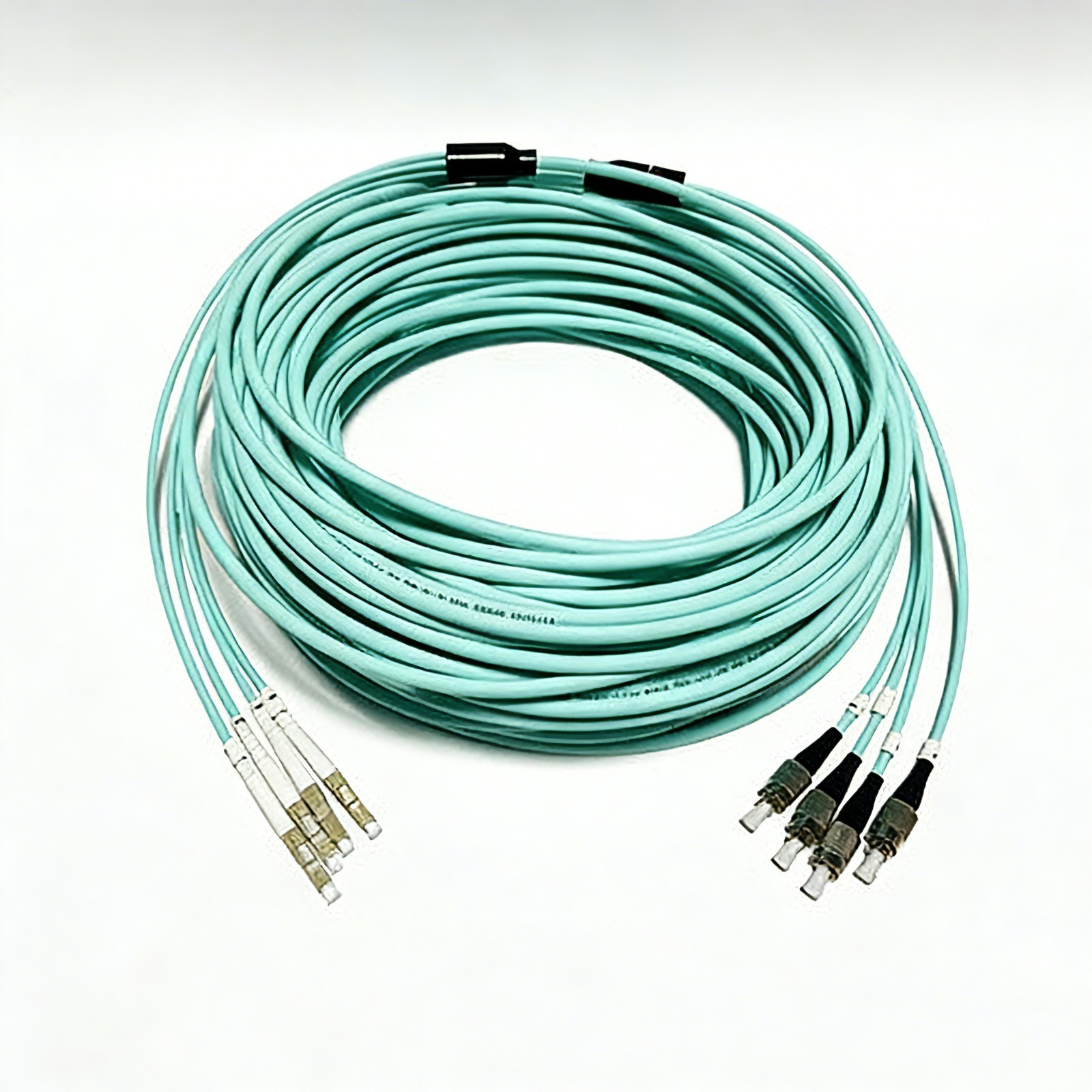 20M OM3 10GB Multimode Armored Fiber Patch Cord 4 Strand SC FC LC ST UPC Jumper