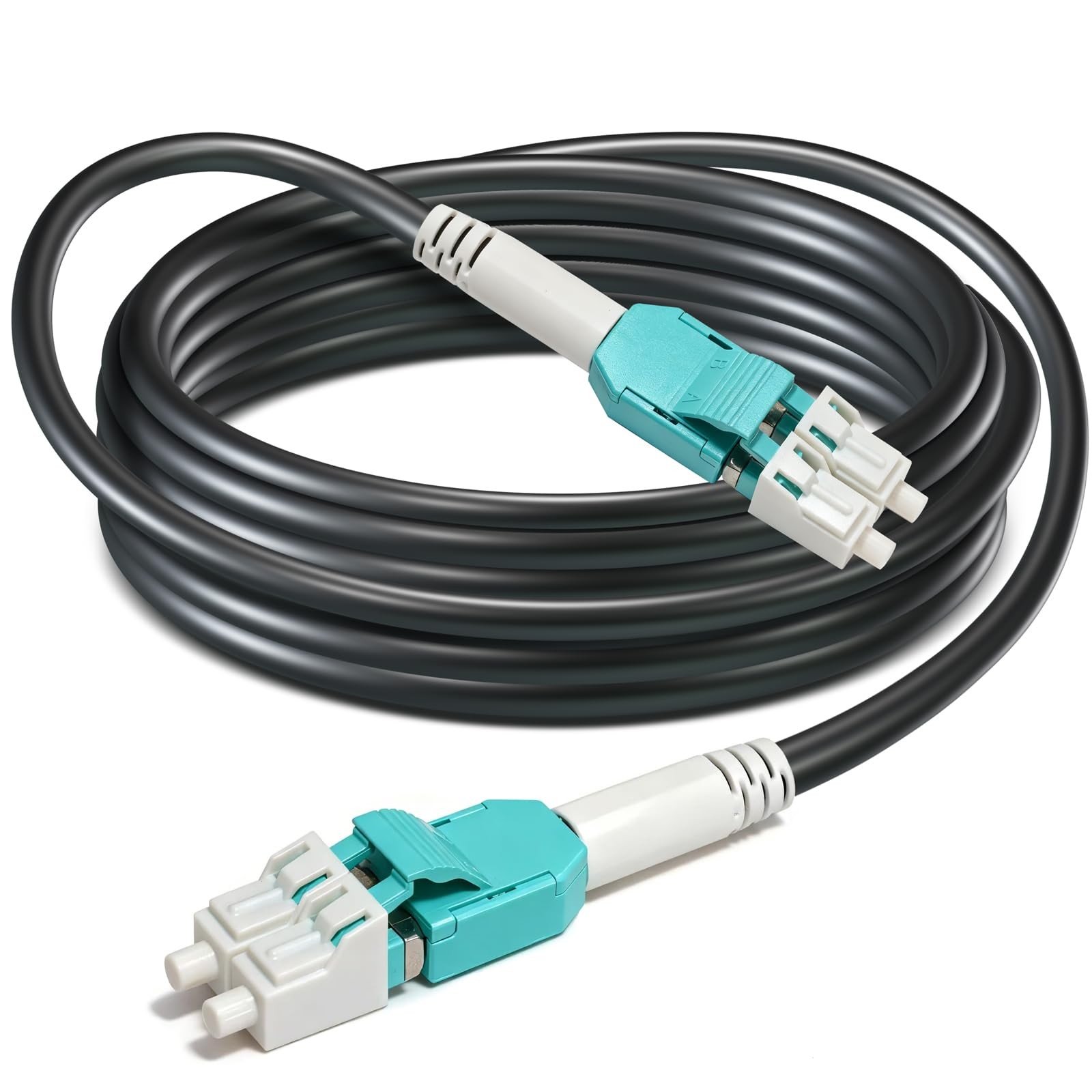 10m 30 FT OFNR 5.0mm OM3 Multimode Fiber Cable LC To LC 50/125 MMF Jumper