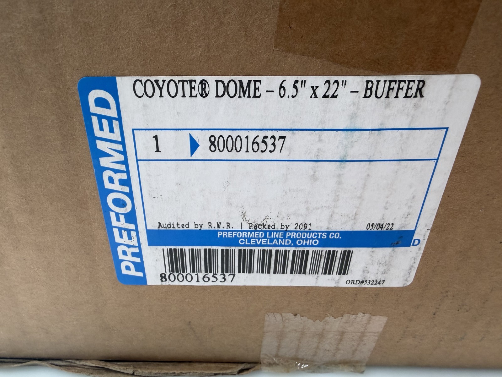 PLP Coyote Dome Fiber Optic Splice Closure COYD622B 800016537 NEW IN BOX