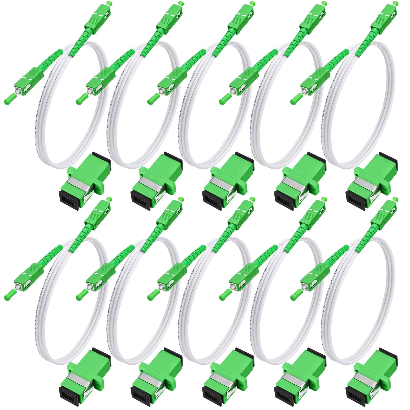3ft 1M SC/APC to SC/APC Fiber Optic Internet Cable Singlemode 9/125um 10 PCS