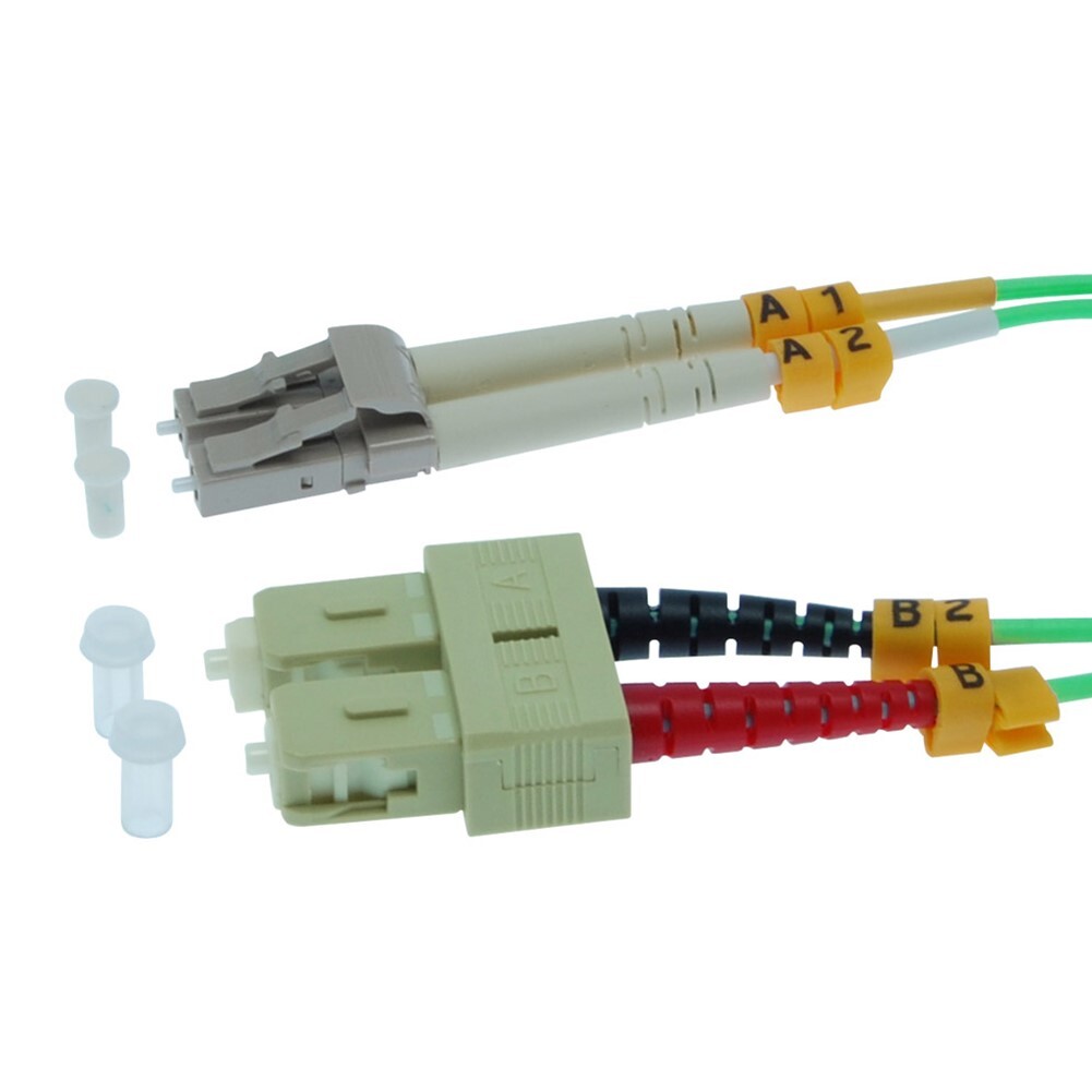 9M 30FT LC to SC 10G OM3 Duplex Multimode 50/125 Fiber Optic Optical Patch Cable