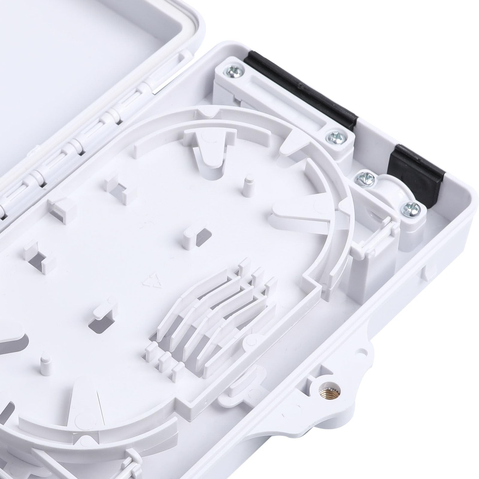 White 4Port Fiber Optic Distribution Box Waterproof ABS Plastic SC/APC