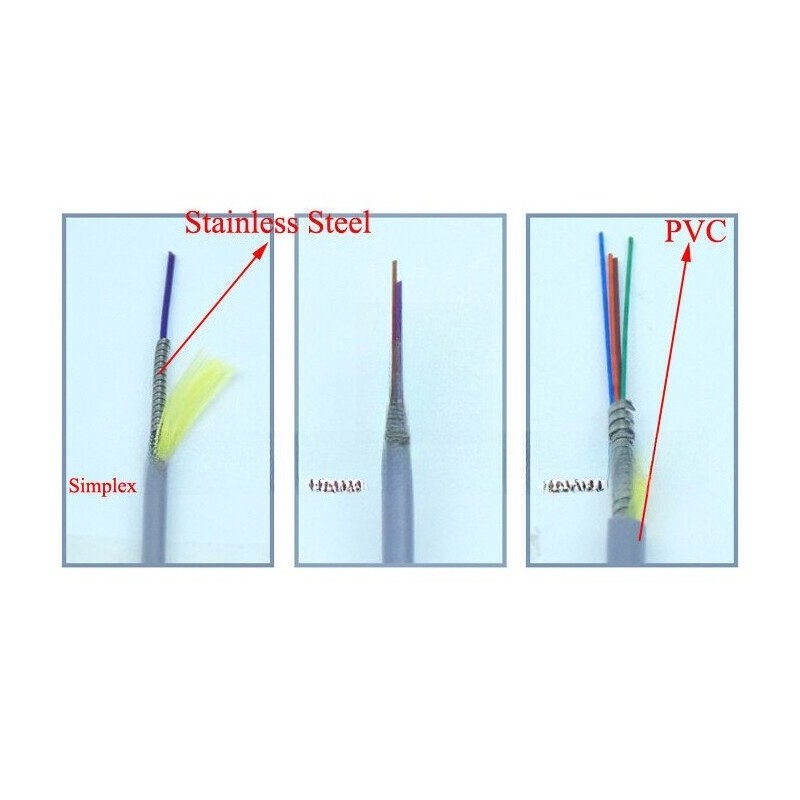 Armored SC-SC 1G Multimode 4 Strands Fiber Optic Cable 62.5/125 Patch Cord 150M