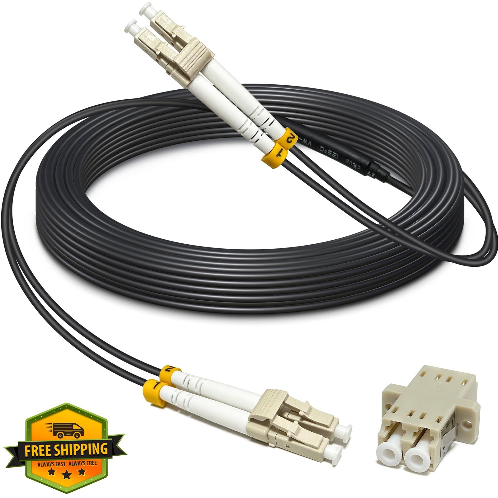 YUTIANHOME 5m LC to LC OM3 Armored Fiber Optic Cable 10/40Gb