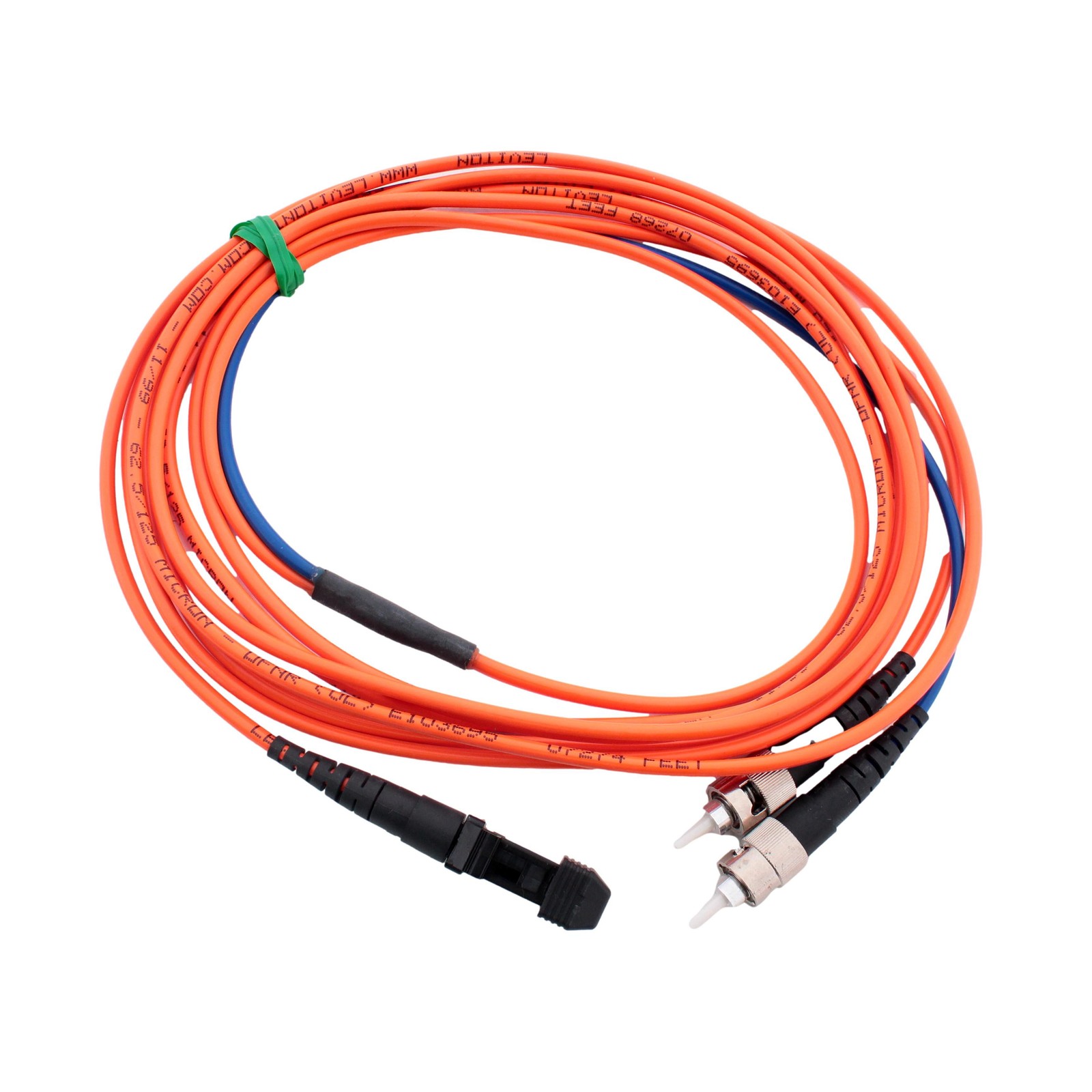 Leviton 498MT-M03 Orange 3M Fiber Optic Multi-Mode Duplex Patch Cable MT-RJ ST