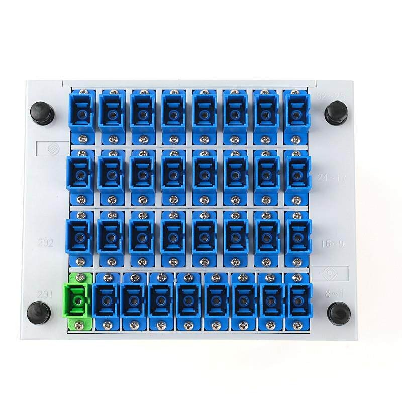 1×32 PLC Fiber Optic Cassette Splitter SC UPC/APC Optic Fiber Distribution Box