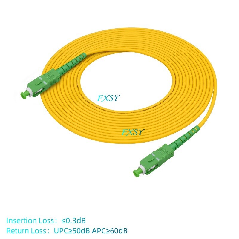 SC/APC to SC/APC SM Simplex Fiber Optic Patch Cord 10m 15m 20m 30m 40m 50m 100m