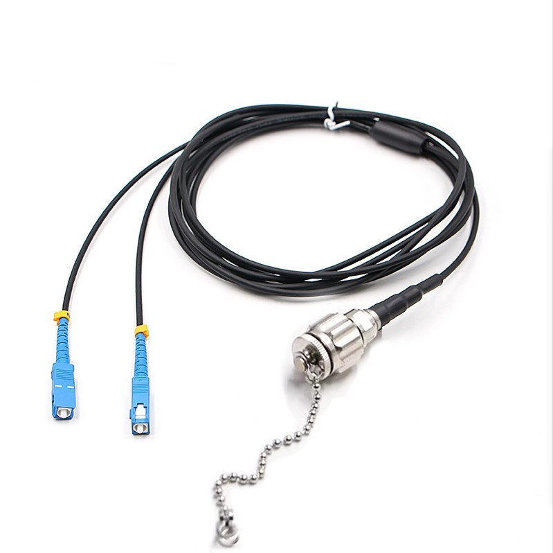 1m-50m Armored Fiber Jumper 2 cores ODC-LC SC FC ST TPU singlemode outdoor Cable