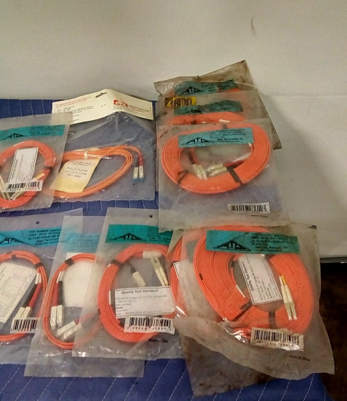 *LOT OF 20*NEW Allen Tel Various Fiber Optic Cable Assembly Patch Cord