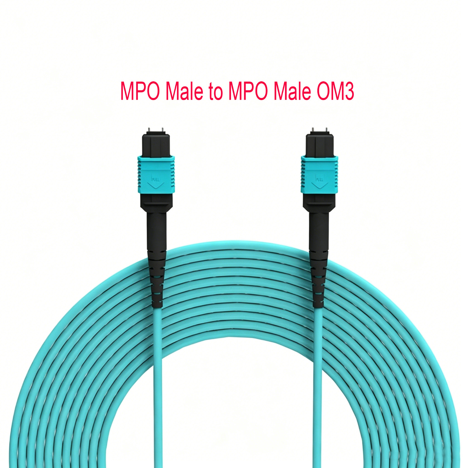 45M-100M 24 cores Fiber Optic Patch Cord MPO Type B OM3 Trunk Cable Fiber Jumper