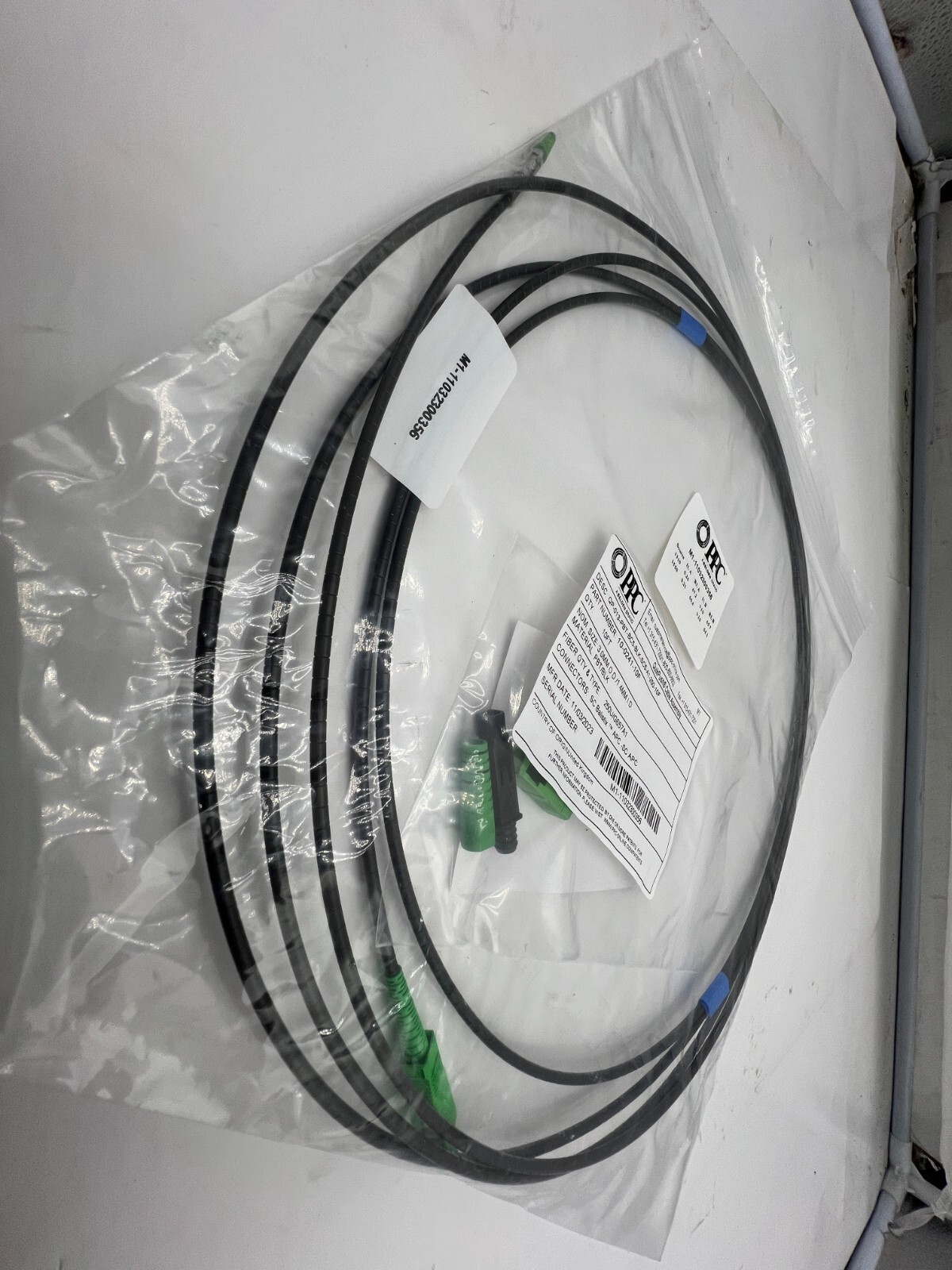 QTY 3 PPC 10FT Fiber QuikPush Cable Assembly 3mm SC APC Balistix 10-0241-10F