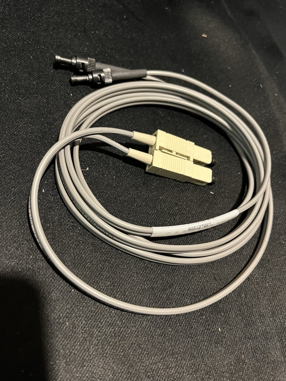AMP SC To ST Fiber Optic Cable 3 M (10 FT) Grey OFNR