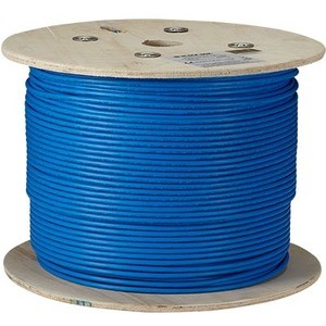 Black Box 1000ft Cat6a Bare Wire Shielding Network Device Cable Blue