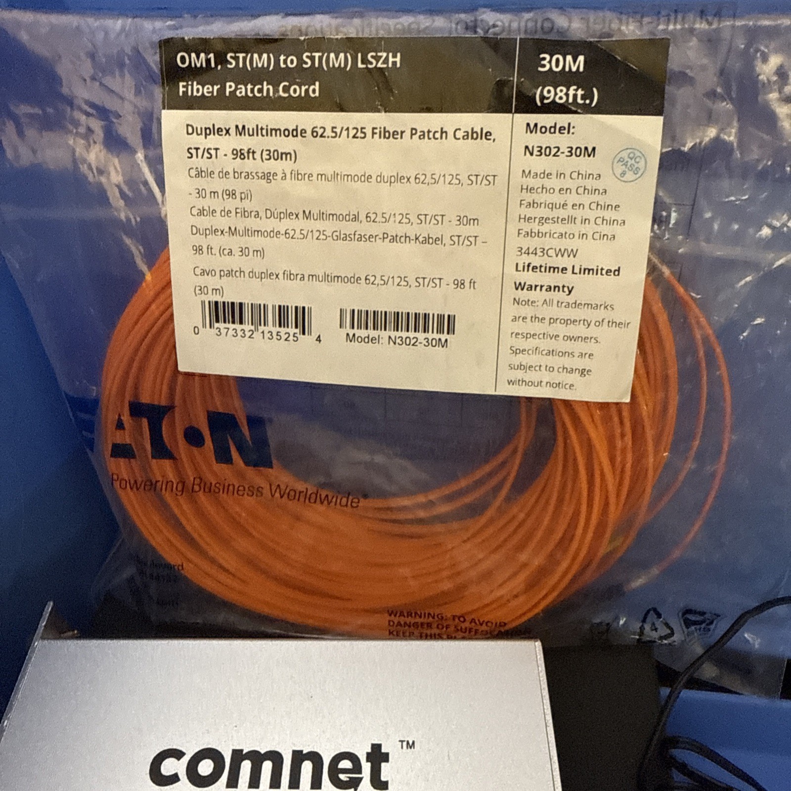 COMMNET DEVICES AND FIBER JUMPER LOT OF 5 PIECES