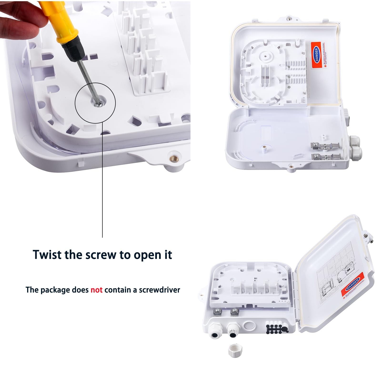 8 Core Fiber Optical Terminal Box Distribution Enclosure FTTH Accessories