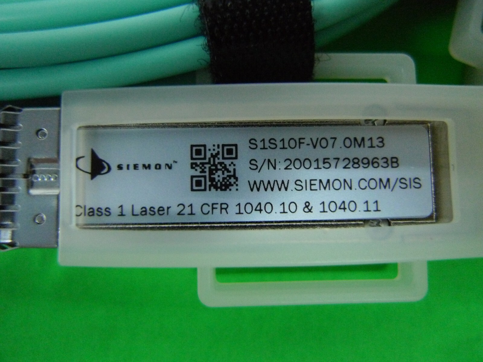 Siemon Active Optic Cable HS 10G SFP 7M LS0H-OFNR AQA S1S10F-V07.0M13