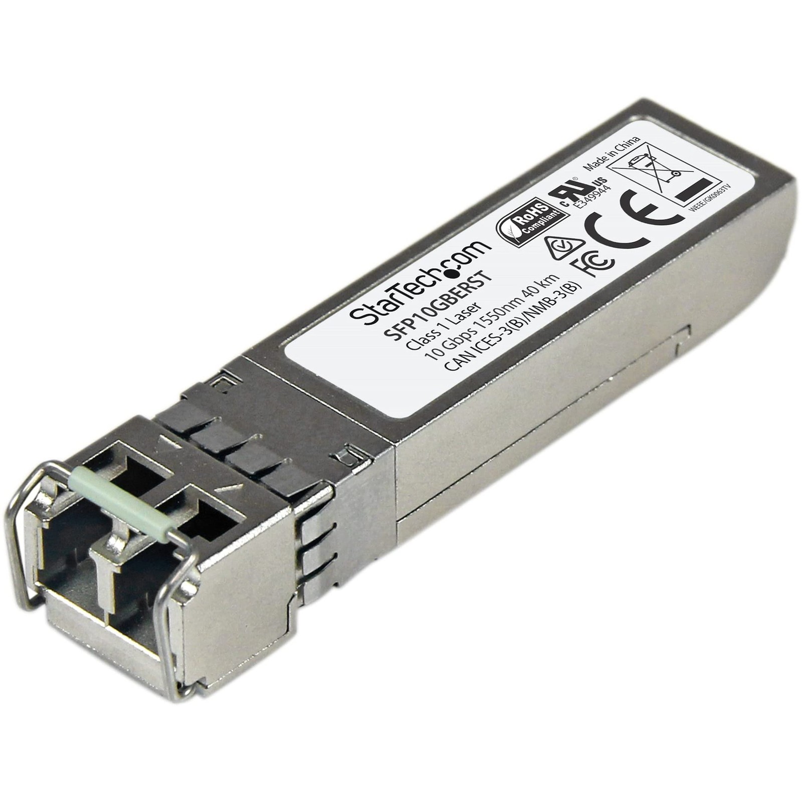 StarTech.com MSA Uncoded Compatible SFP+ Module – 10GBASE-ER – Single, Grey