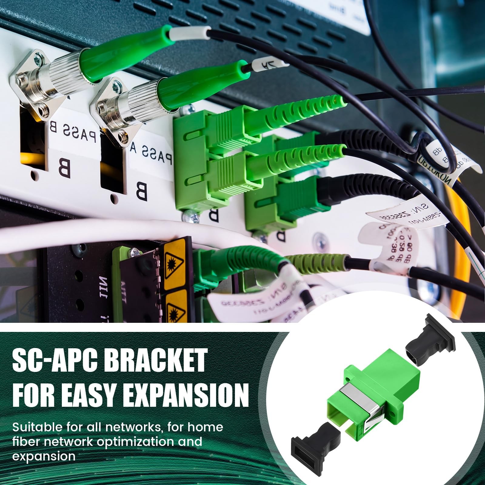 10 PCS 6ft 2m SC/APC Fiber Optic Cable Single Mode 9/125um OS1/OS2 Black