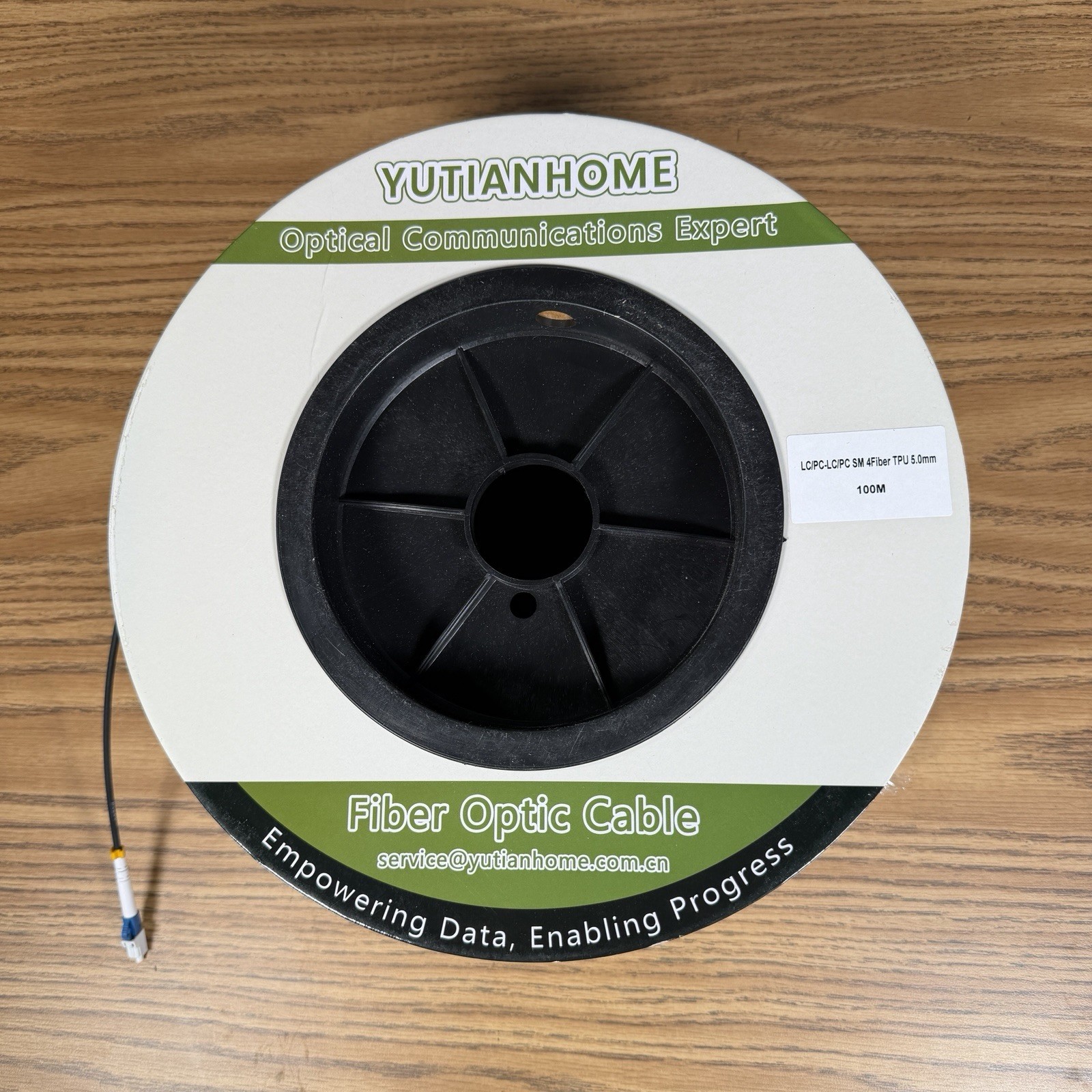 Yutian Home Fiber Optic Cable LC/PC-LC/PC SM 4Fiber TPU 5.0mm 100 Meters