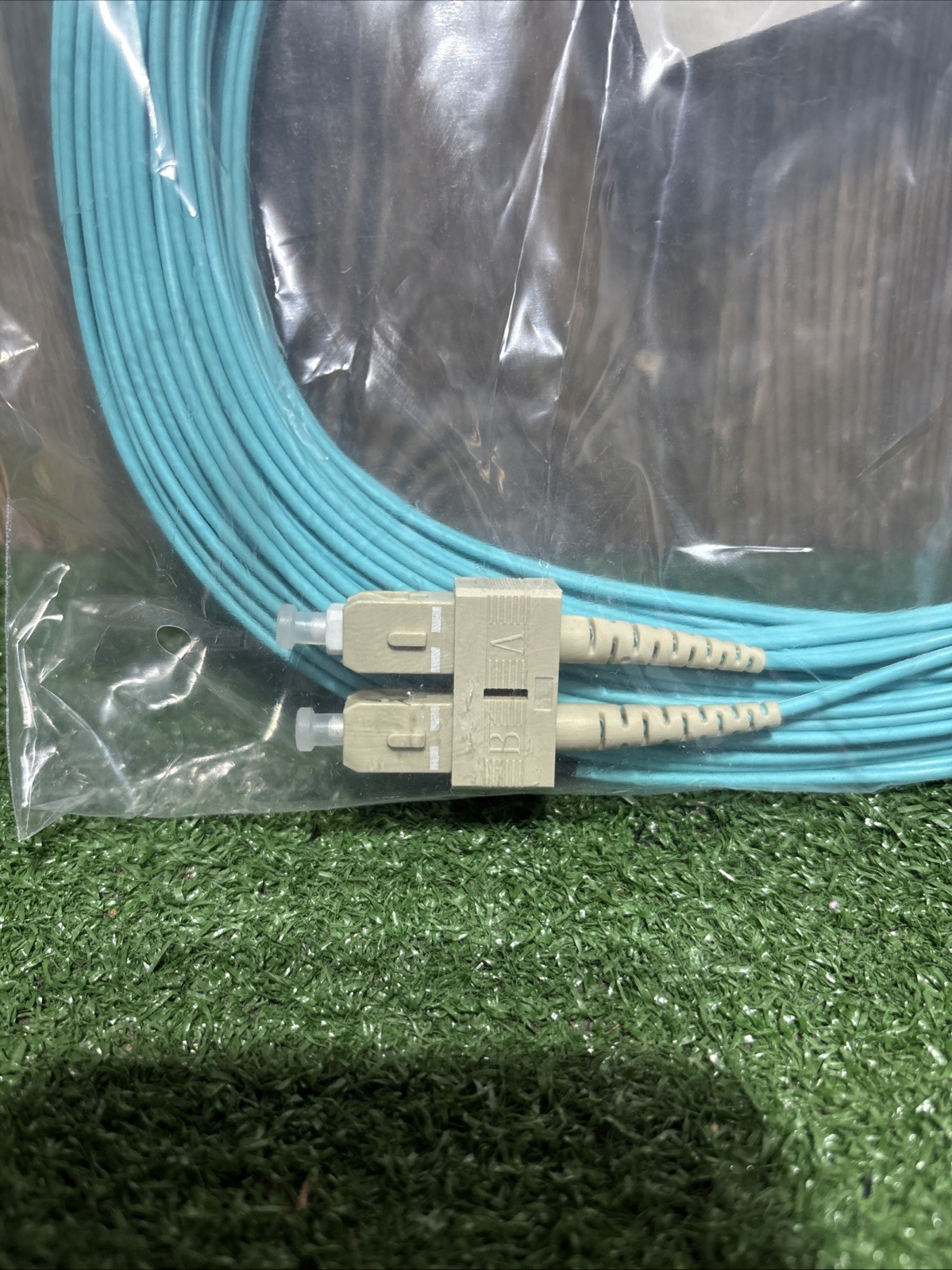 LC-SC OM4 50/125 DX 2.0mm OFNP 15M Patch Cord Fiberconnectx NEW