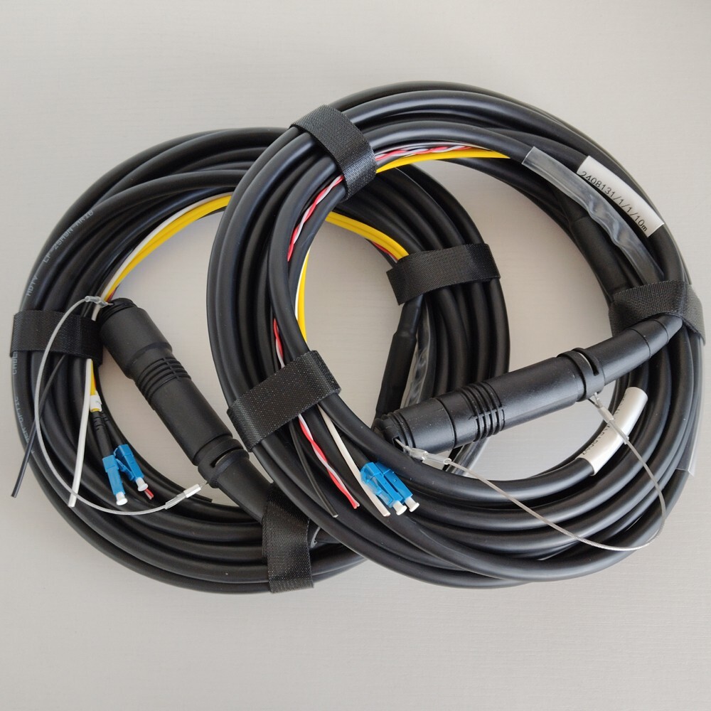 SMPTE Hybrid Cable FUW & PUW Breakout to 2 x Fibers + 4 x Lines 5 Meters(16.4FT)