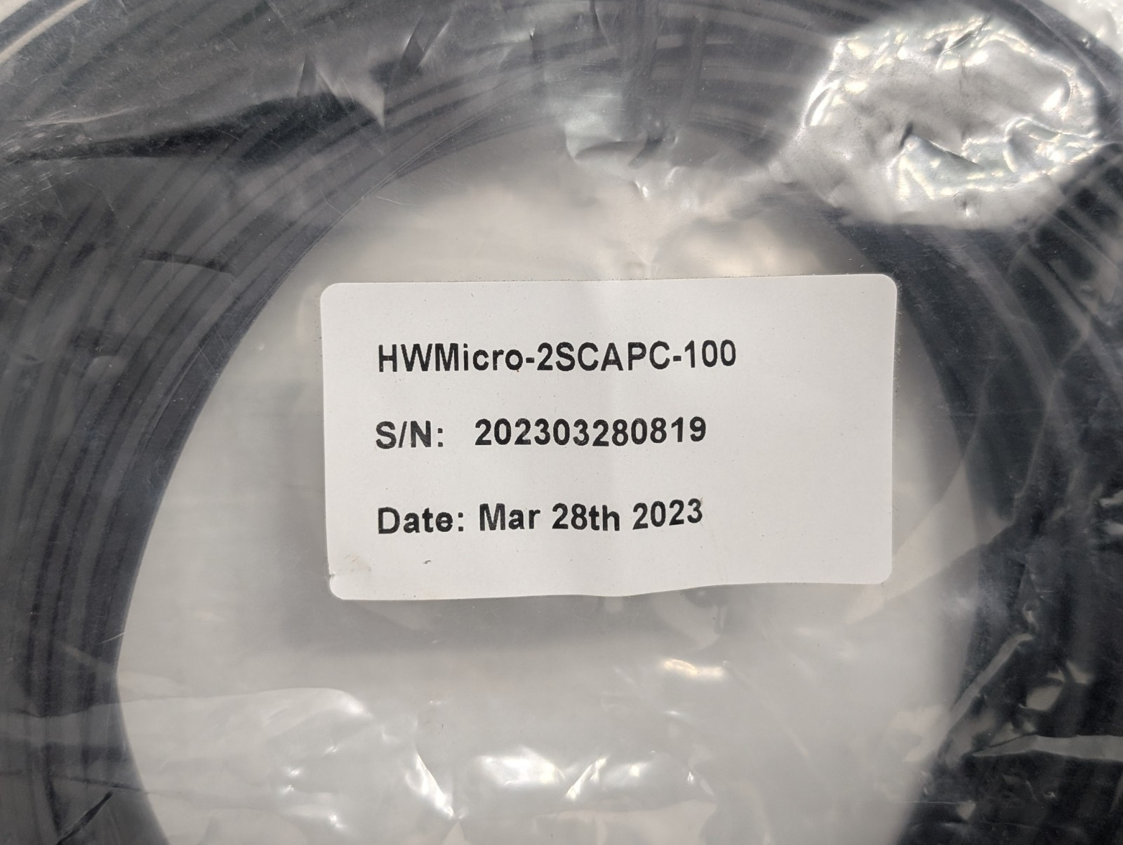 100ft Ruggedized Fiber Optic Drop Cable SC/APC to SC/APC – SMF – HWMirco-2SCAPC