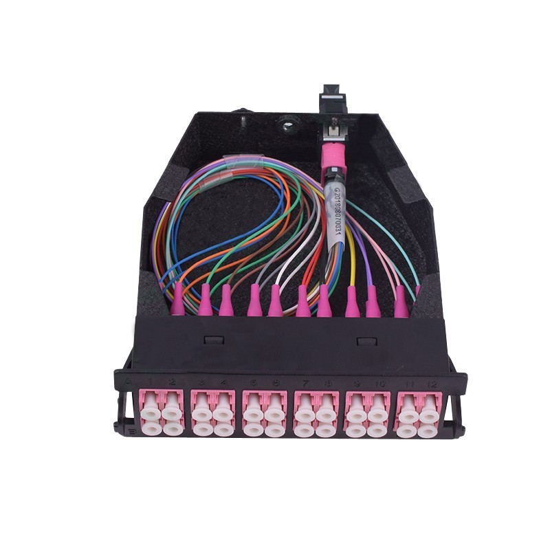 MTP-24 to 12x Duplex LC Type A 24 Fibers OM4 Multimode 50/125 MTP/MPO Cassette