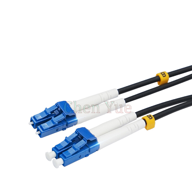 150M Black Armored Fiber Cable LC-LC UPC SM 9/125 Duplex Fiber Optic Patch Cord