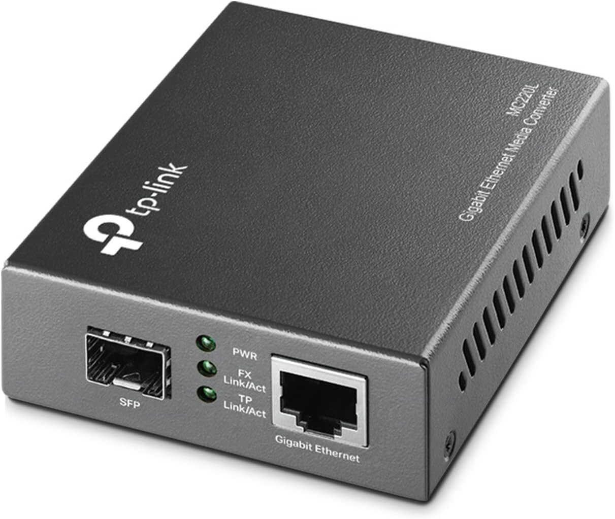 TP-Link MC220L Gigabit Ethernet RJ45 SFP RJ45 Fiber Media Converter