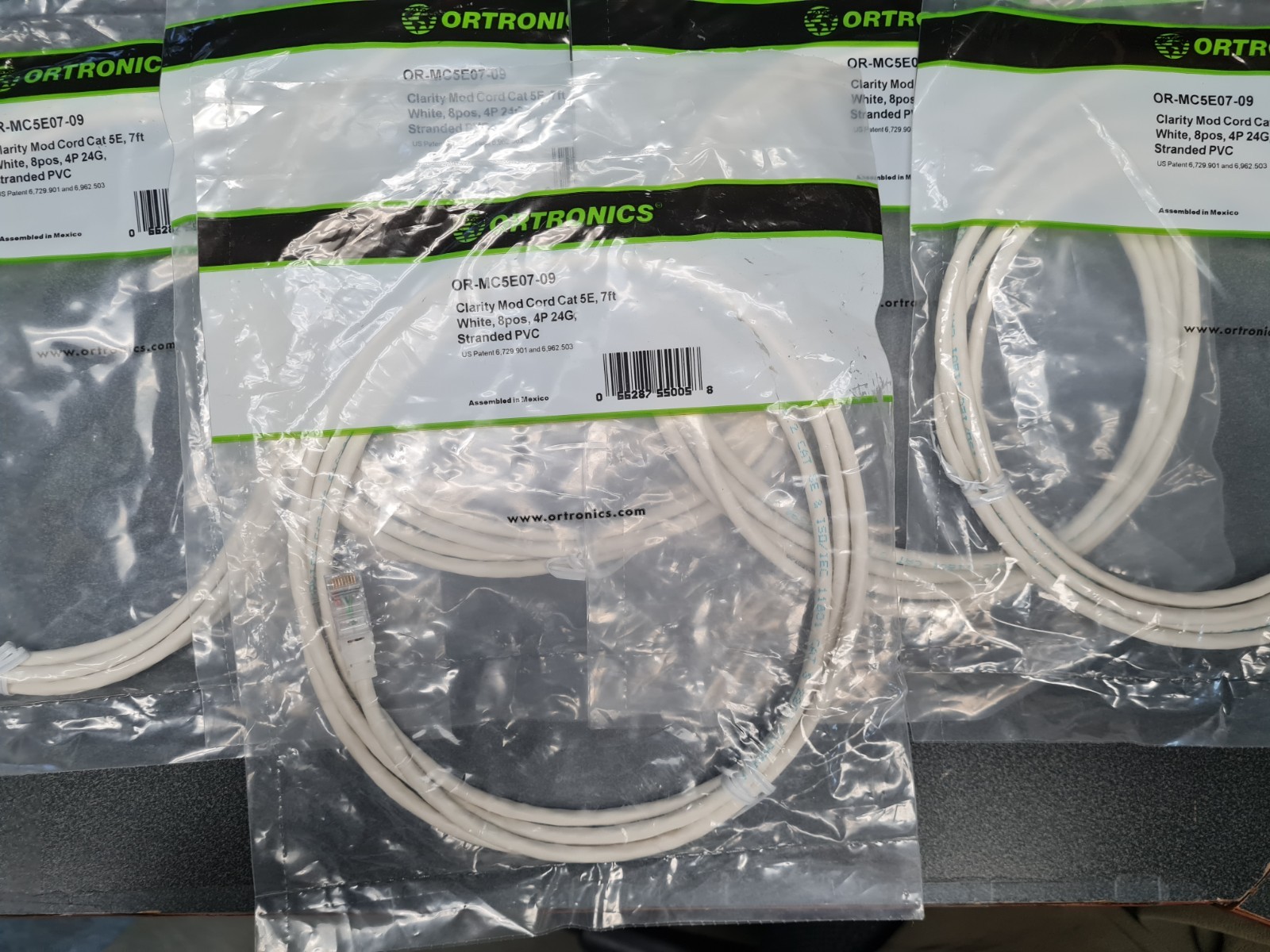 (5PCs) PATCH CORD CAT5E , OR-MC5E07-09 , ORTRONICS , 7 FT , CLARITY MOD