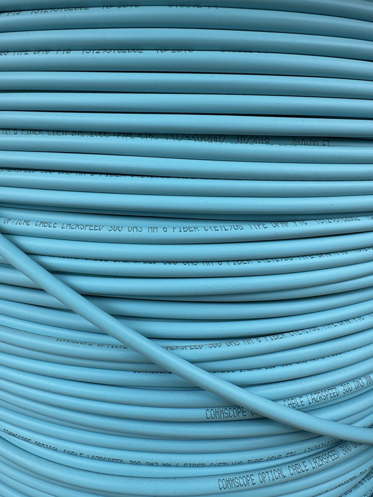 Commscope Fiber Optic Cable P-006-DS-5L-FSUAQ 1500 Ft Roll Aqua Blue