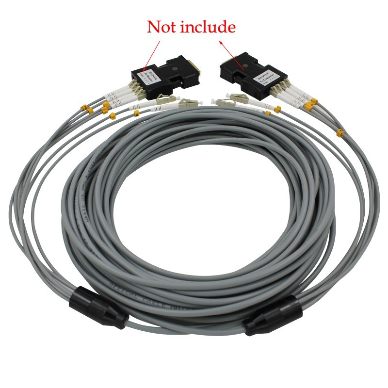 150M Armored Fiber Cable LC-LC UPC Multi- Mode 6 Strand Fiber Optical Patch Cord