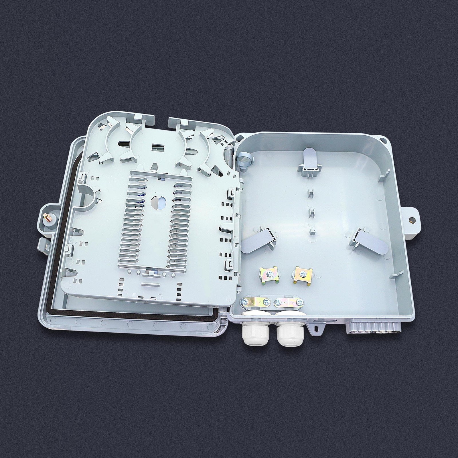 12-Core FTTH Fiber Distribution , IP65, 12-Port, Indoor/Outdoor Optical Fiber…